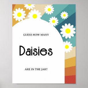 Retro Groovy - Guess how many DAISIES game Poster