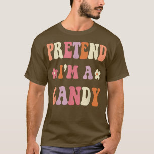 Retro Groovy Halloween Costume s, pretend Im A CAN T-shirt