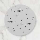 Retro groovy Halloween eerste verjaardag Dank U Bedankjes Labels (Achterkant)