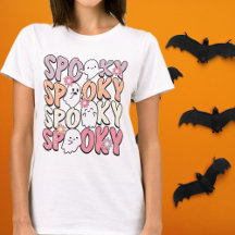Retro Groovy Halloween Geesten en Bloemen Spooky