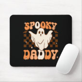 Retro Groovy Halloween Ghost Spooky Daddy Kostuum Muismat (Met muis)