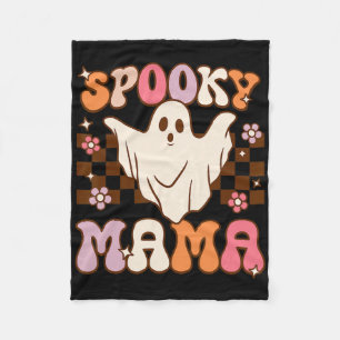 Retro Groovy Halloween Ghost Spooky Mama Kostuum Fleece Deken