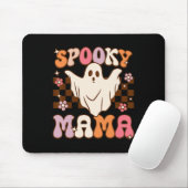 Retro Groovy Halloween Ghost Spooky Mama Kostuum Muismat (Met muis)