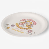 Retro Groovy Halloween Little Boo Baby shower Papieren Bordje (Gekanteld)