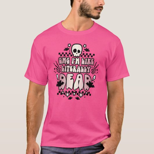 Retro Groovy Halloween Omg... ik ben net als lette T-shirt (Voorkant)