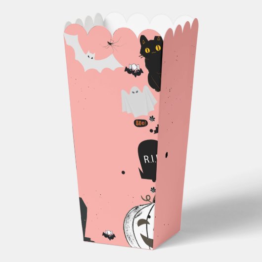 Retro Groovy Halloween spooky een eerste verjaarda Bedankdoosjes (Achterkant)