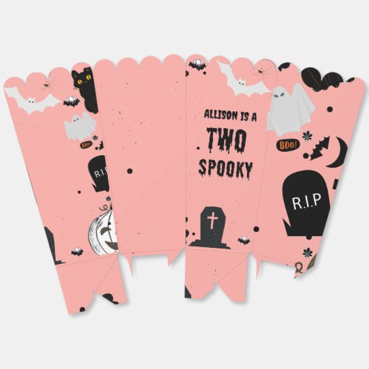 Retro Groovy Halloween spooky een eerste verjaarda Bedankdoosjes (Ongevouwen)