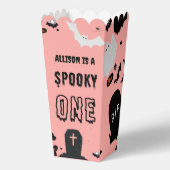 Retro Groovy Halloween spooky een eerste verjaarda Bedankdoosjes (Voorkant)