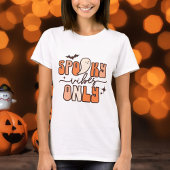 Retro Groovy Halloween Spooky Vibes Alleen T-shirt