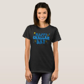 Retro Groovy Happy Challah Days  Hanukkah Jewish T-shirt (Voorkant volledig)