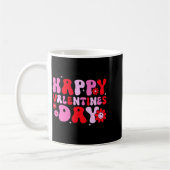 Retro Groovy Happy Valentines Day Hearts Love Wome Koffiemok (Links)