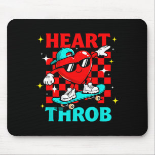 Retro Groovy Hart Kloppende Valentijnsdag Peuters Muismat