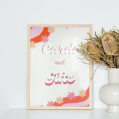 Retro groovy Hart Valentijn kaart & geschenken tek Poster