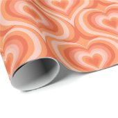 Retro Groovy Harten Valentijnsdag Cadeaupapier (Rol Hoek)
