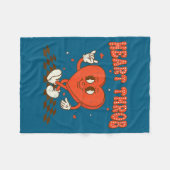 Retro Groovy Heart Throb Valentines Day Toddlers B Fleece Deken (Voorkant (Horizontaal))