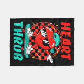 Retro Groovy Heart Throb Valentines Day Toddlers B Fleece Deken (Voorkant (Horizontaal))