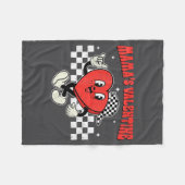 Retro Groovy Heart Throb Valentines Day Toddlers B Fleece Deken (Voorkant (Horizontaal))