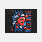 Retro Groovy Heart Throb Valentines Day Toddlers B Fleece Deken (Voorkant (Horizontaal))