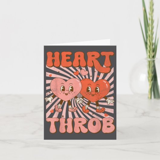 Retro Groovy Heart Throb Valentines Day Toddlers B Kaart (Voorkant)