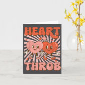 Retro Groovy Heart Throb Valentines Day Toddlers B Kaart (Gele Bloem)