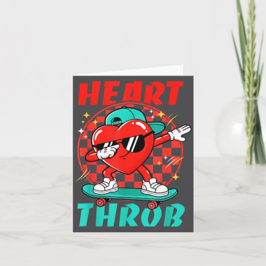 Retro Groovy Heart Throb Valentines Day Toddlers B Kaart (Voorkant)
