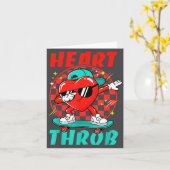 Retro Groovy Heart Throb Valentines Day Toddlers B Kaart (Gele Bloem)