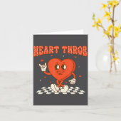 Retro Groovy Heart Throb Valentines Day Toddlers B Kaart (Gele Bloem)