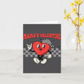 Retro Groovy Heart Throb Valentines Day Toddlers B Kaart (Gele Bloem)