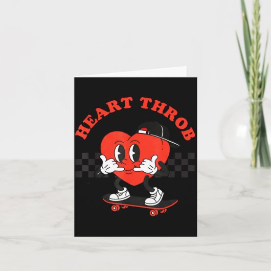 Retro Groovy Heart Throb Valentines Day Toddlers B Kaart (Voorkant)