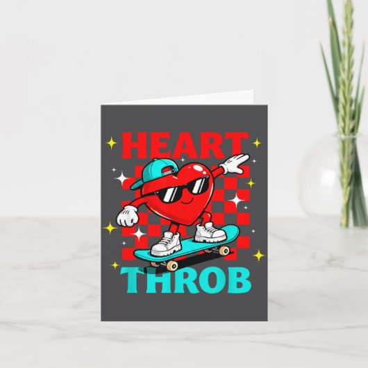 Retro Groovy Heart Throb Valentines Day Toddlers B Kaart (Voorkant)