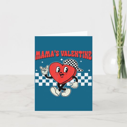 Retro Groovy Heart Throb Valentines Day Toddlers B Kaart (Voorkant)