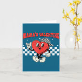 Retro Groovy Heart Throb Valentines Day Toddlers B Kaart (Gele Bloem)