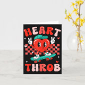 Retro Groovy Heart Throb Valentines Day Toddlers B Kaart (Gele Bloem)