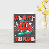 Retro Groovy Heart Throb Valentines Day Toddlers B Kaart (Gele Bloem)