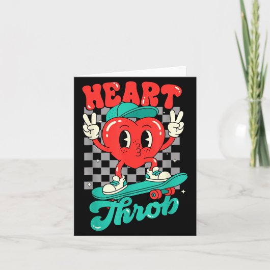 Retro Groovy Heart Throb Valentines Day Toddlers B Kaart (Voorkant)
