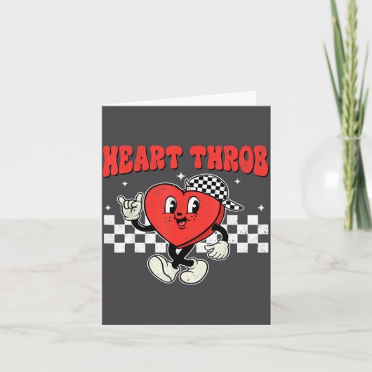 Retro Groovy Heart Throb Valentines Day Toddlers B Kaart (Voorkant)