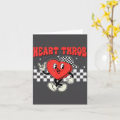 Retro Groovy Heart Throb Valentines Day Toddlers B Kaart (Gele Bloem)
