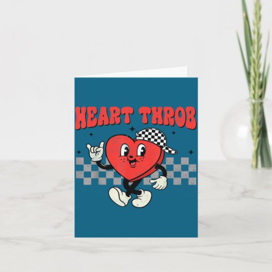 Retro Groovy Heart Throb Valentines Day Toddlers B Kaart (Voorkant)