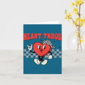 Retro Groovy Heart Throb Valentines Day Toddlers B Kaart (Gele Bloem)