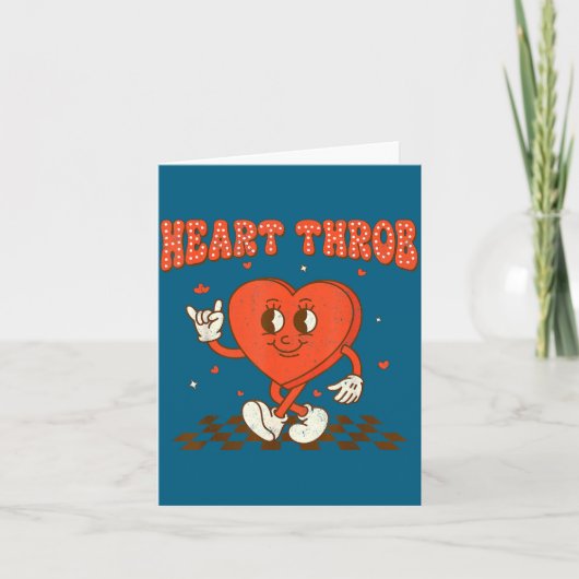 Retro Groovy Heart Throb Valentines Day Toddlers B Kaart (Voorkant)