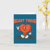 Retro Groovy Heart Throb Valentines Day Toddlers B Kaart (Gele Bloem)