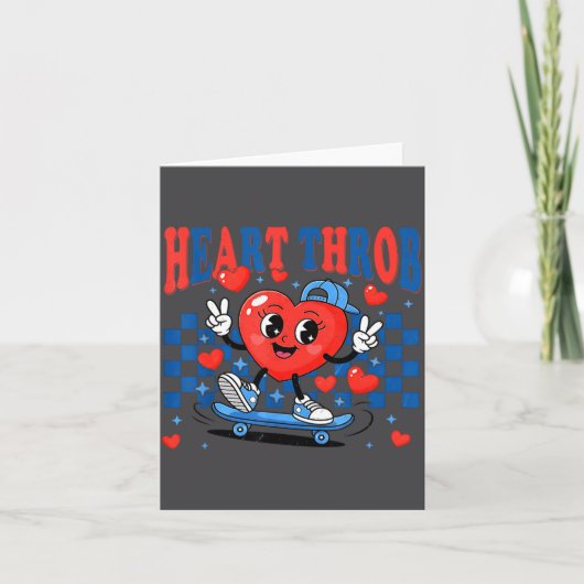 Retro Groovy Heart Throb Valentines Day Toddlers B Kaart (Voorkant)