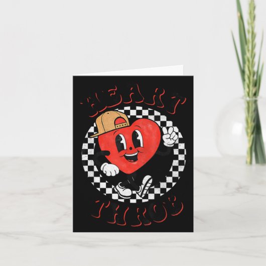 Retro Groovy Heart Throb Valentines Day Toddlers B Kaart (Voorkant)