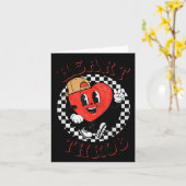 Retro Groovy Heart Throb Valentines Day Toddlers B Kaart (Gele Bloem)