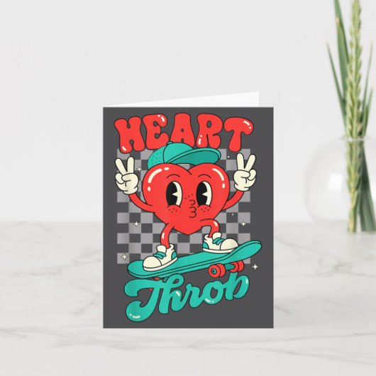 Retro Groovy Heart Throb Valentines Day Toddlers B Kaart (Voorkant)