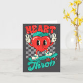 Retro Groovy Heart Throb Valentines Day Toddlers B Kaart (Gele Bloem)