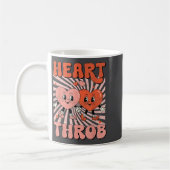 Retro Groovy Heart Throb Valentines Day Toddlers B Koffiemok (Links)