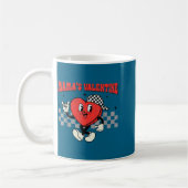 Retro Groovy Heart Throb Valentines Day Toddlers B Koffiemok (Links)