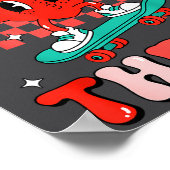 Retro Groovy Heart Throb Valentines Day Toddlers B Poster (Hoek)