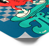 Retro Groovy Heart Throb Valentines Day Toddlers B Poster (Hoek)